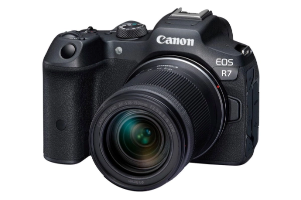 Canon EOS R7 Camera on a white background