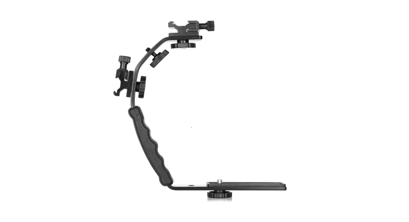 Camera mount on a white background