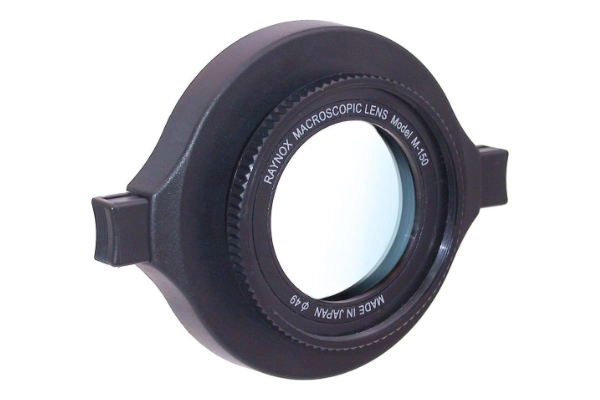 Raynox DCR250 Super Macro Lens on white background
