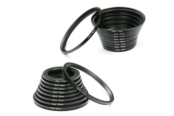 step up down ring set on a white background