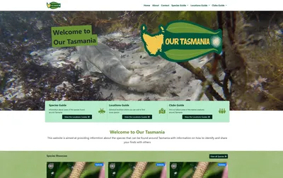 Screen shot of the Our Tasmania website in development